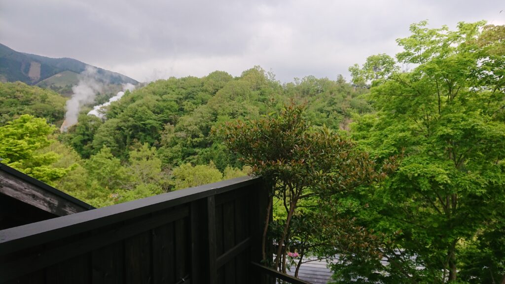 わいた温泉景色